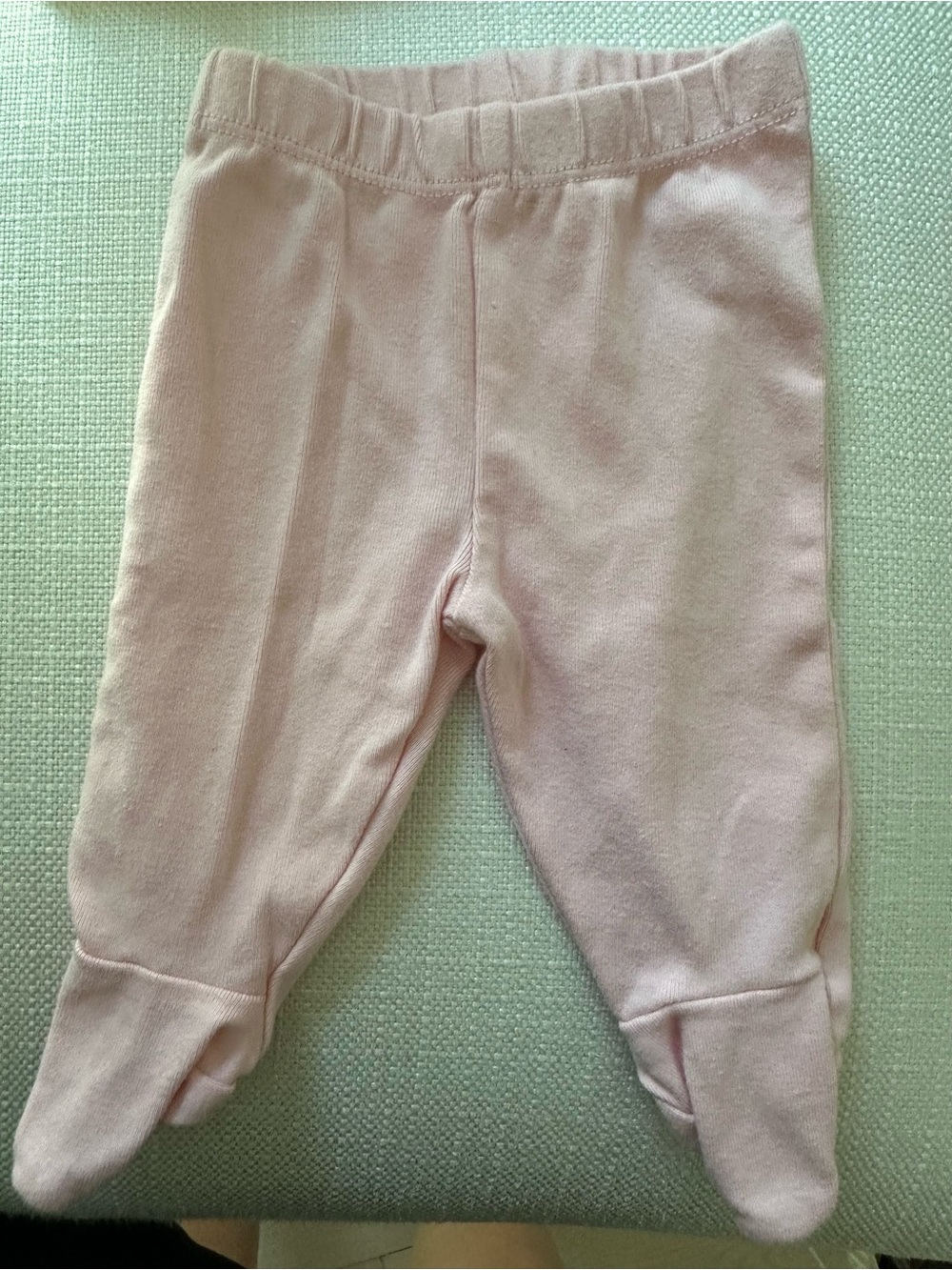 Monica + Andy organic cotton Baby Footed Pants - Light Pink newborn